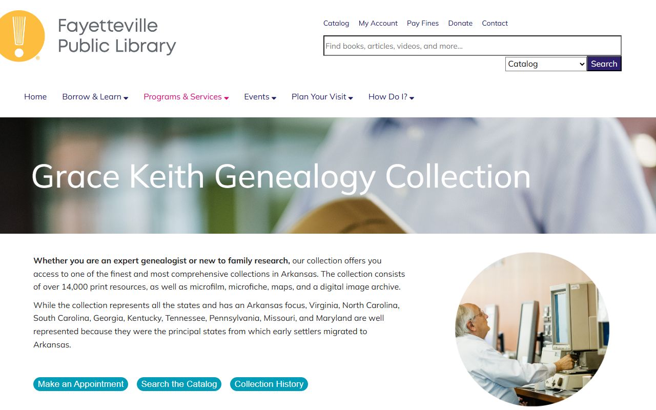 Fayetteville Public Library genealogy collection