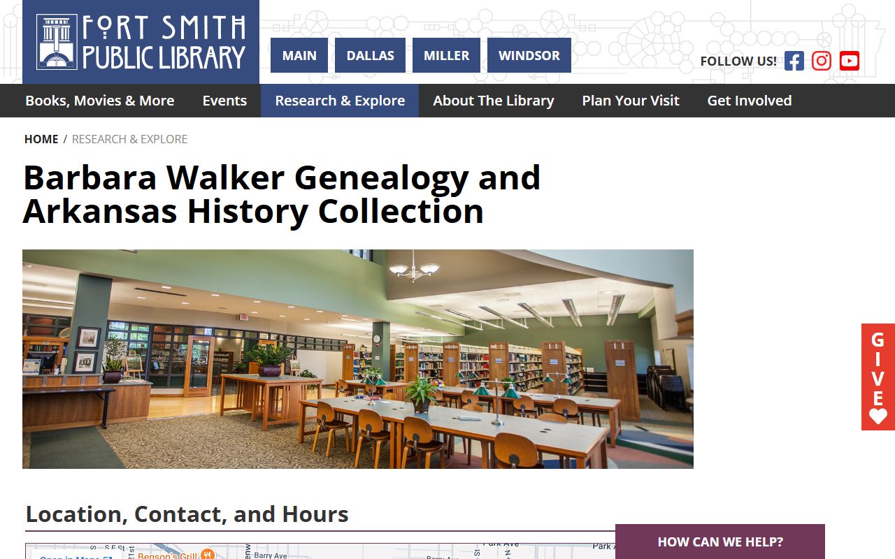 Fort Smith Public Library genealogy collection