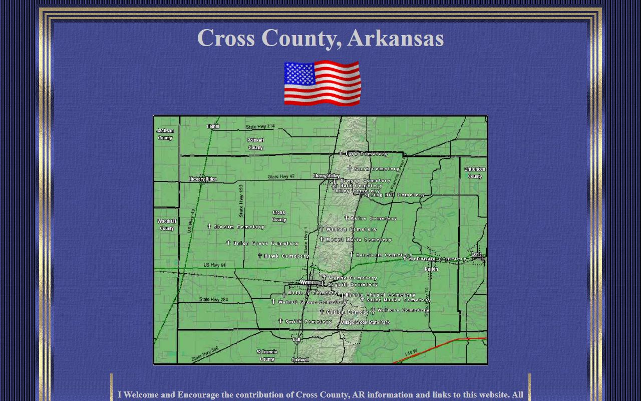 Cross County ARGenWeb genealogy records page