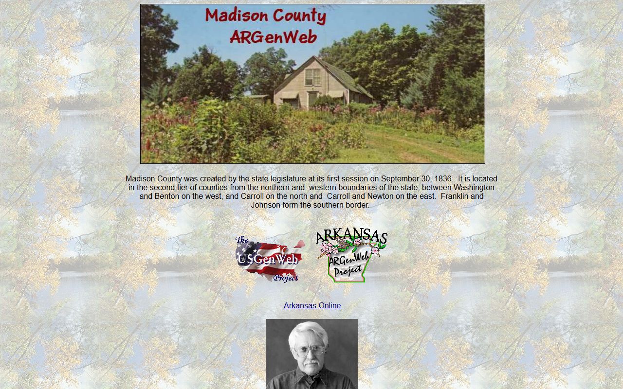 Madison County ARGenWeb genealogy records page